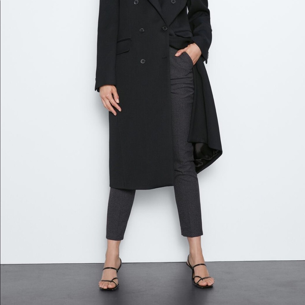 Zara high rise plaid sculpting pants